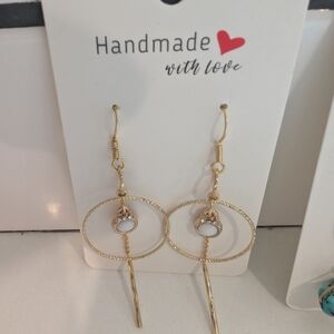 Handmade Gold Dangle Earrings